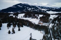 Biathlonarena Winter von oben
